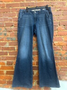 Nine West Vintage American Jeans Mid‎ Rise Flare Dark Wash Size 12